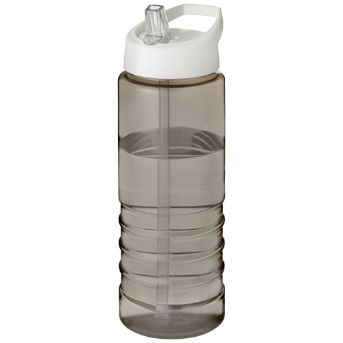 Bouteille de sport promotionnelle 750ml H2O Active® Charbon et Blanc